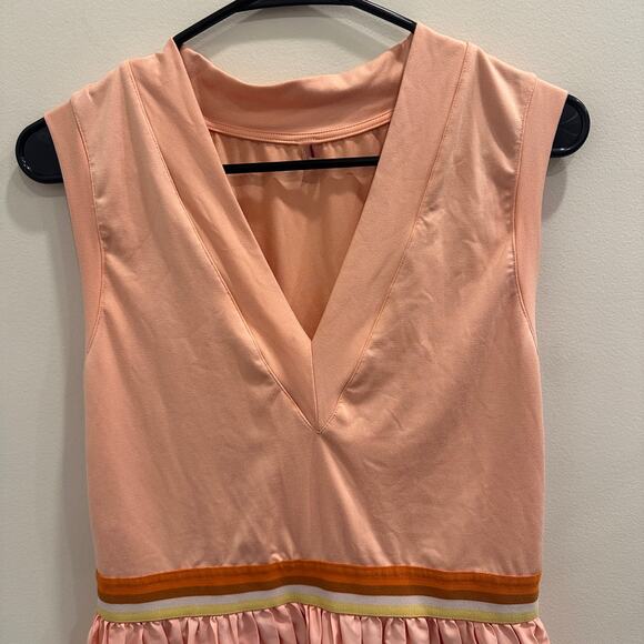 FP Movement You Got Served Peach Pink Pleated Mini Tennis Dress Retro Sport - Picture 4 of 10